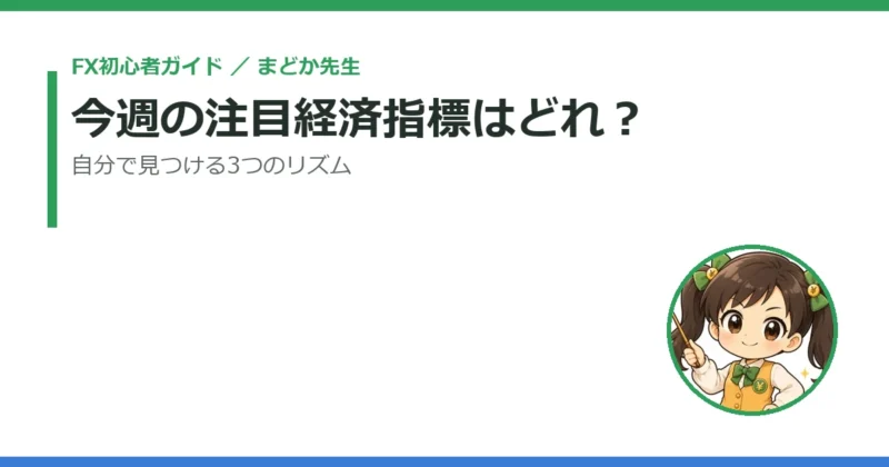今週の注目経済指標はどれ？自分で見つける手順｜まどか先生とはじめ君 